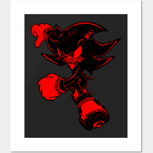 Shadow - Red and Black Posters and Art